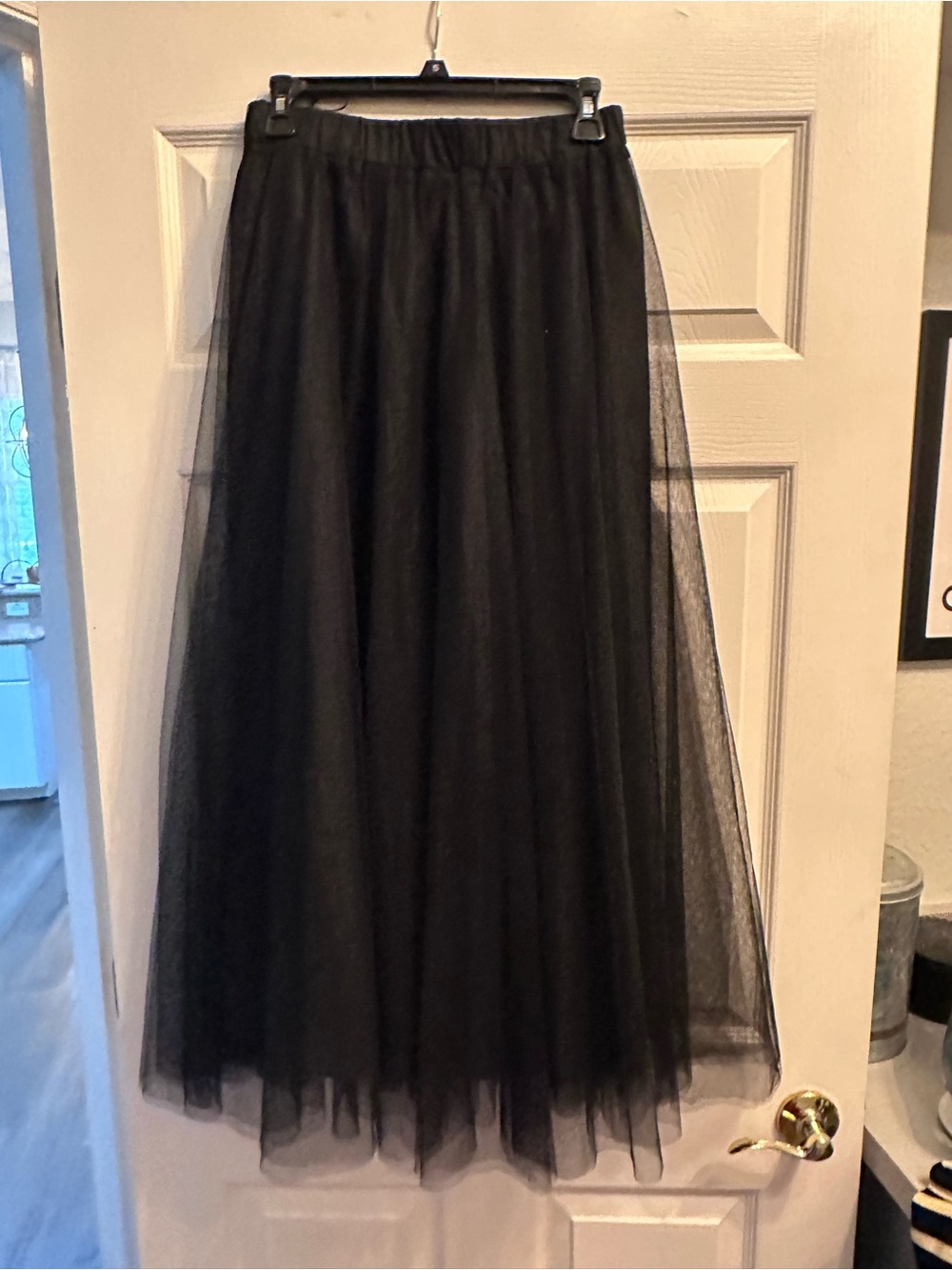 Black Tulle Maxi Skirt - Women size M